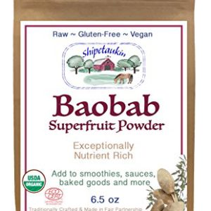 Shipetaukin Fair Trade Organic Baobab Superfruit Powder, 6.5 Ounces