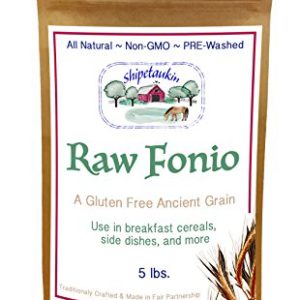 Shipetaukin Raw Fonio Gluten Free Ancient African Grain, 5 Lbs.